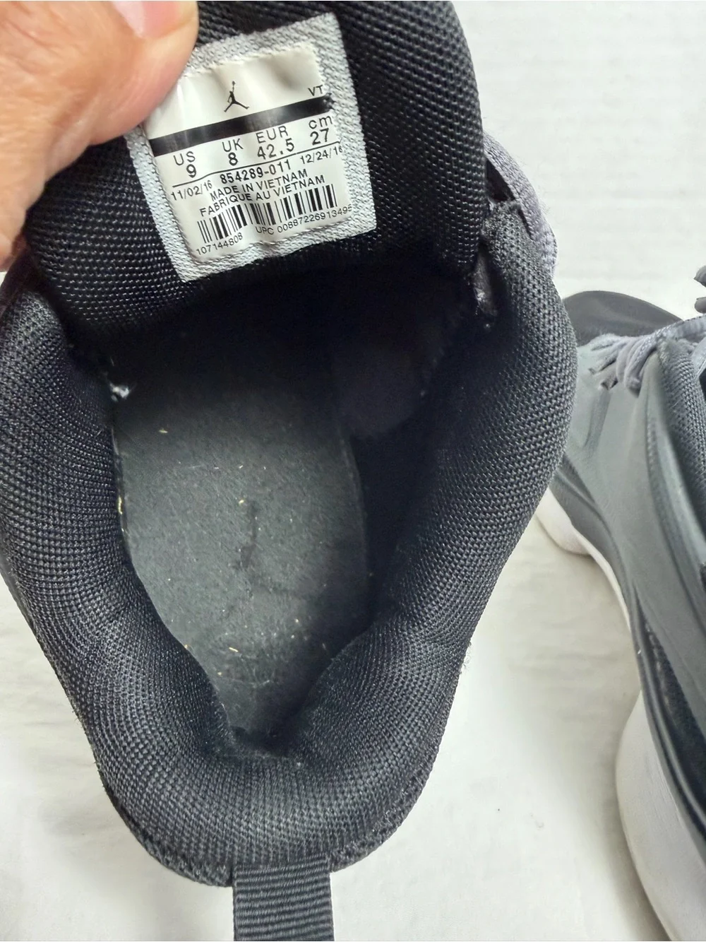 Nike Jordan Impact TR sneakers in black and dark grey